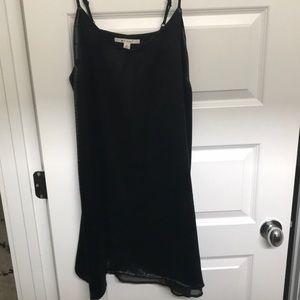 Elegant Black Silk Dress (Size L)